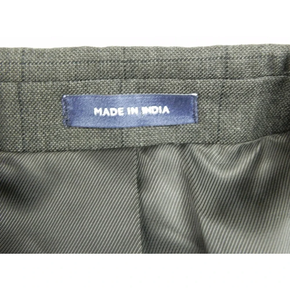 Stafford Blazer Mens 46S Classic Fit Wool Blend Suit Jacket Coat‎ Brown Plaid